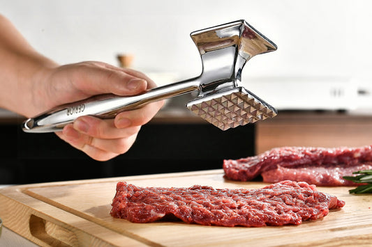 Solid stainless steel beef tenderizer hammer mallet