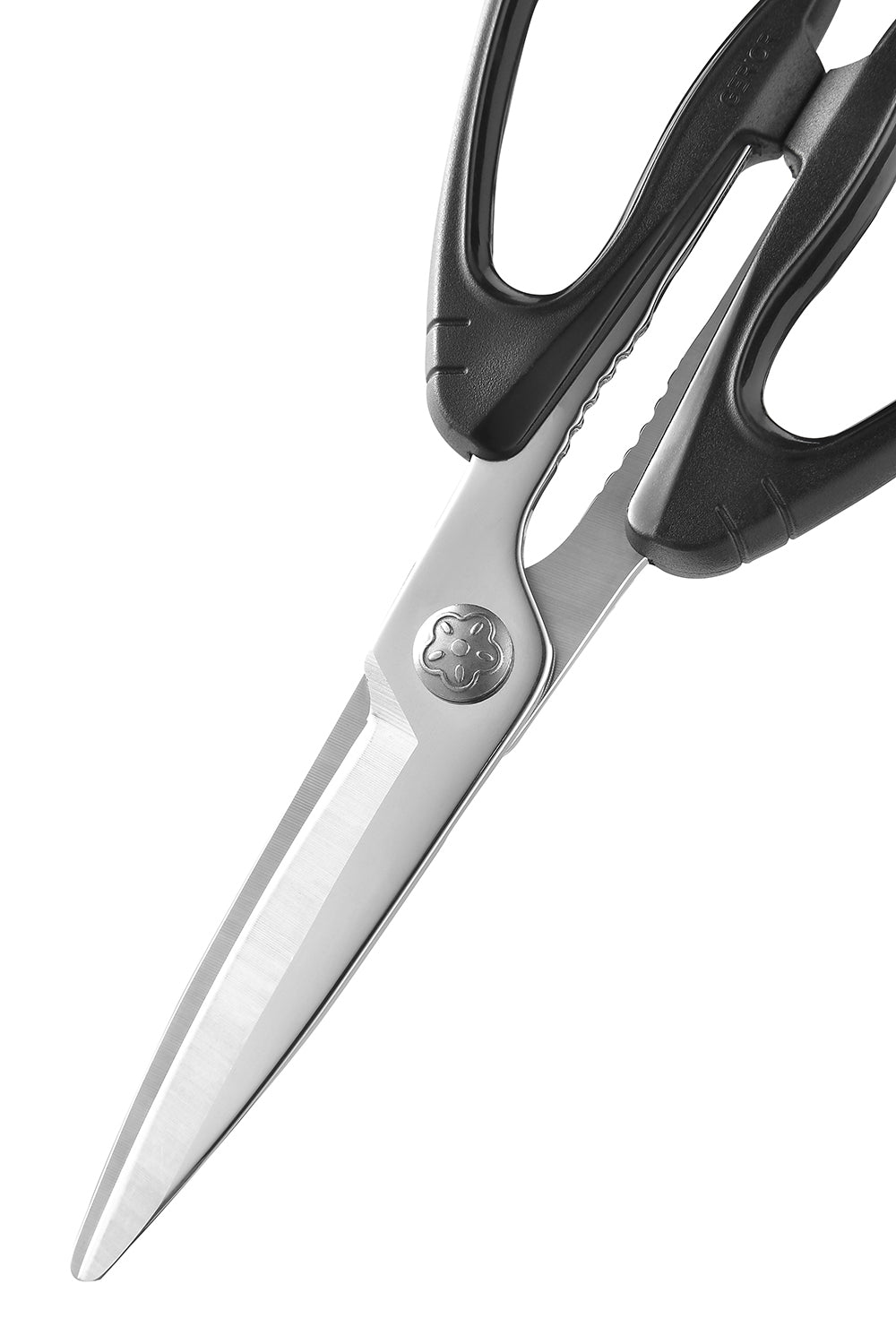 Kitchen Scissors, Gerior Heavy Duty All Purpose Kitchen Shears for Food, Meat, Poultry, Cooking with Blade Cover (Black)