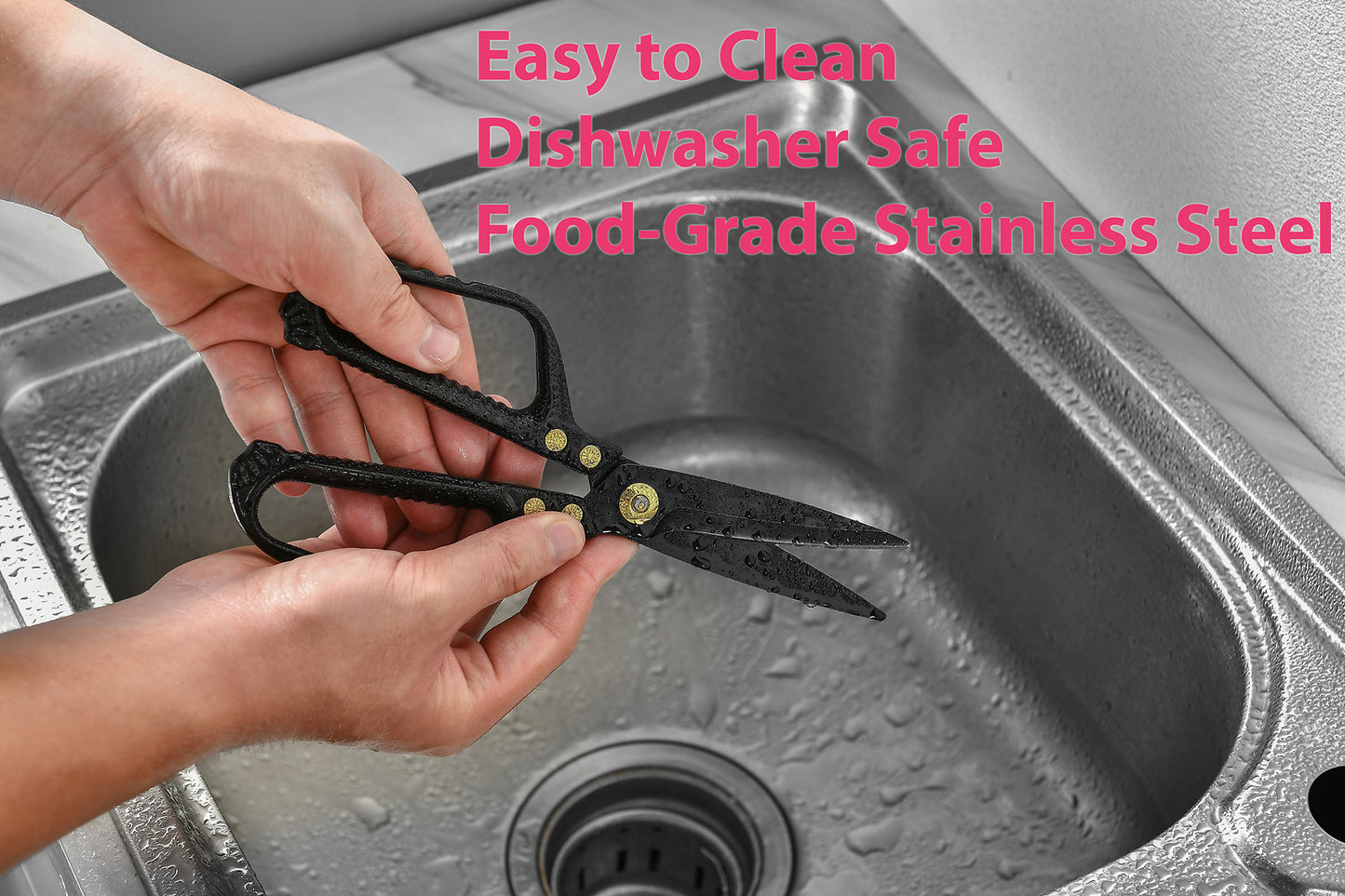 Titanium Plated Kitchen Scissors, Kitchen Shears, Dishwasher Safe