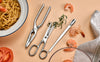 Crab Leg Crackers and Tools Set - Lobster Cracker, Scissors, Picker/Fork - Full Stainless Steel