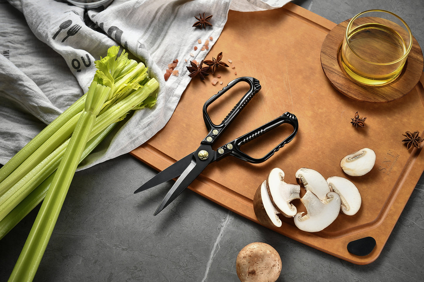 Titanium Plated Kitchen Scissors, Heavy Duty Shears