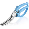 Heavy Duty Poultry Shears - Kitchen Scissors for Cutting Chicken, Poultry, Game, Meat - Chopping Vegetable - Spring Loaded - Blue