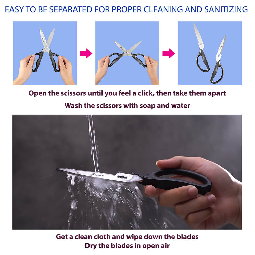 how to clean kitchen scissors